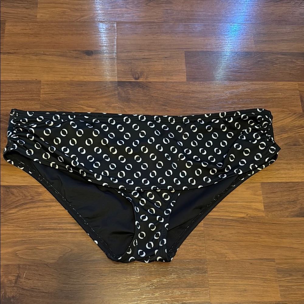 Victoria Secret Black and White Geometric Bikini Swim Bottoms